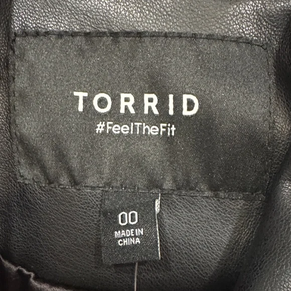 Torrid Classic Black Leather Jacket - Picture 2 of 14